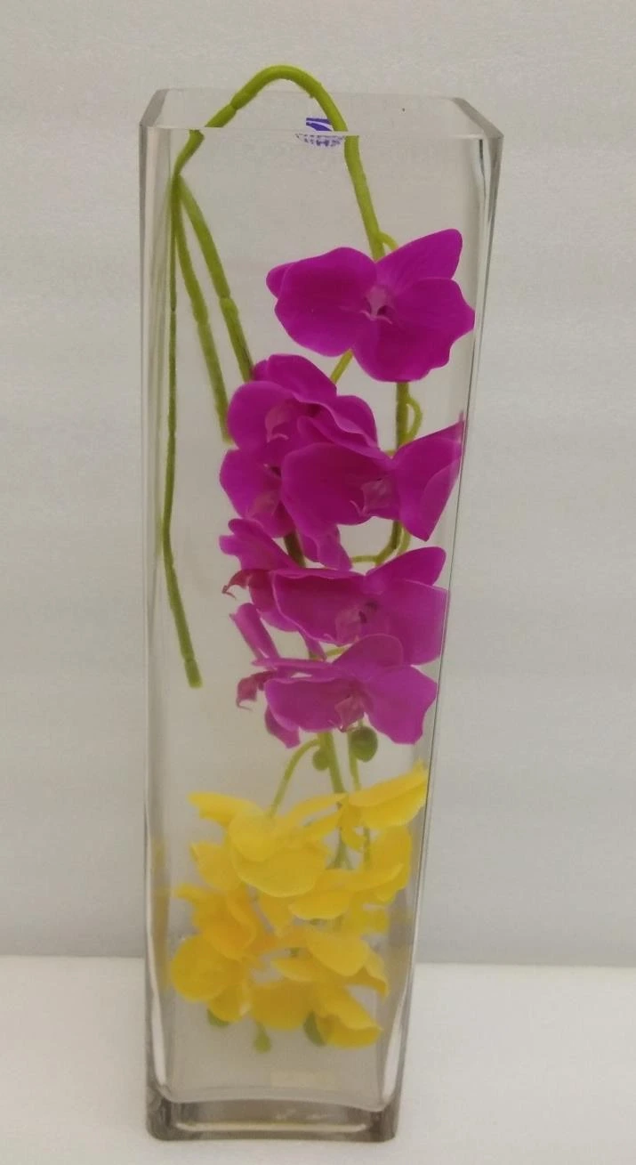 Glass Vase Squire 12x12x60cm